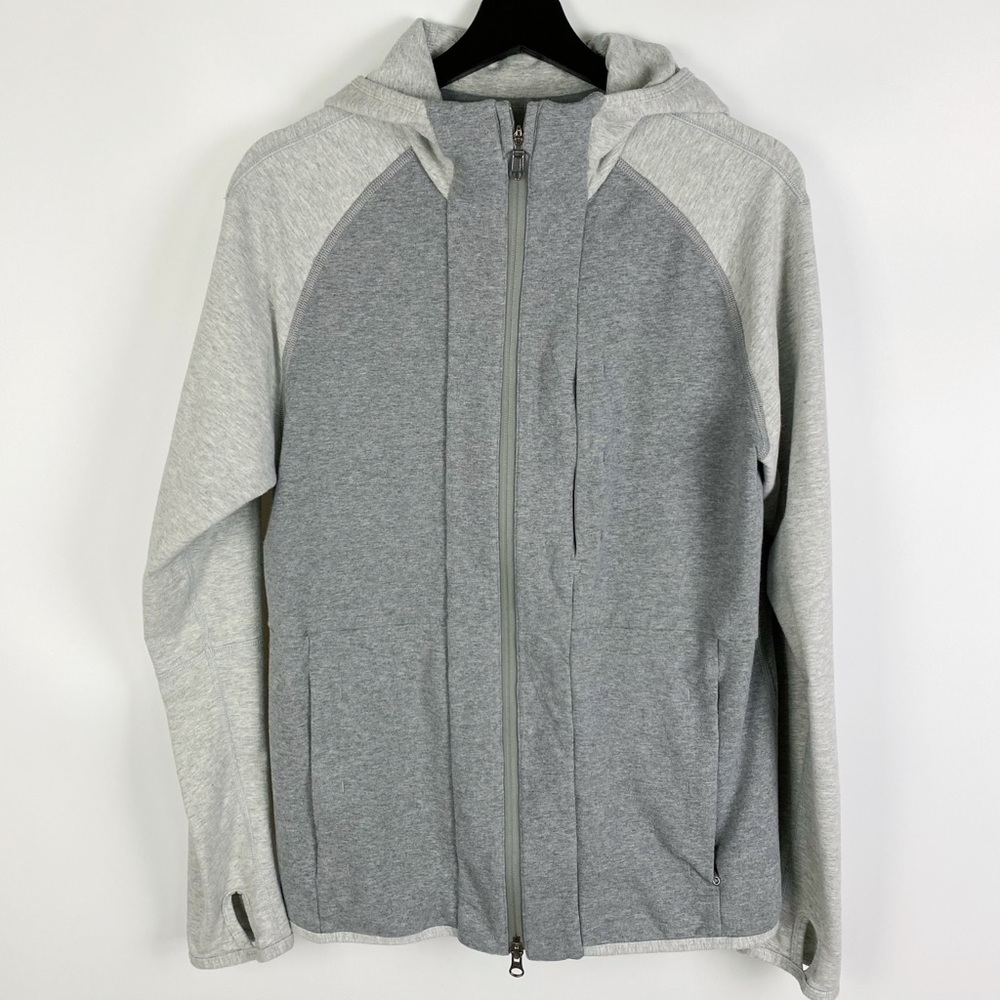 LULULEMON Gray Two-tone Hoodie 3-Pocket